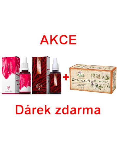 AKCE - Vironal + Drags imun + ZDARMA Děčínská směs čaj