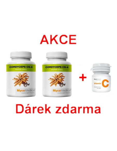 AKCE - 2x Cordyceps + ZDARMA Vitamín C
