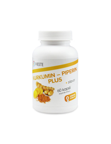 Vieste KURKUMIN - PIPERIN PLUS 60 cps